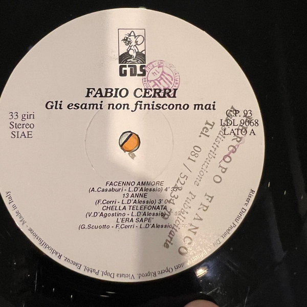 Fabio Cerri - Gli Esami Non Finiscono Mai | GDS (LDL 9068) - 3 Fabio Cerri - Gli Esami Non Finiscono Mai | GDS (LDL 9068) - 3