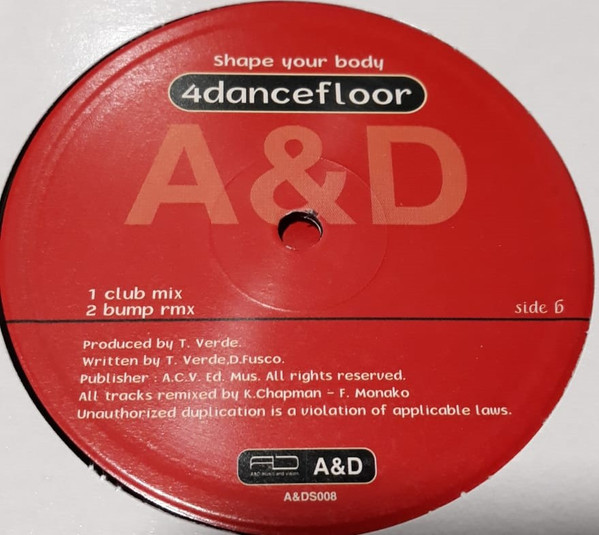 4dancefloor - Shape Your Body | A & D (A&DS008) - main