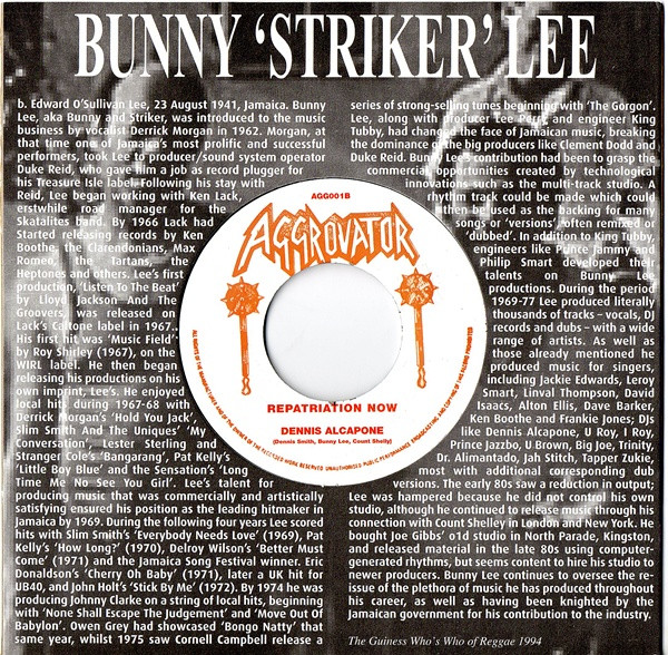 Errol Dunkley / Dennis Alcapone - Repatriation / Repatriation Now | Aggrovator (AGG001) - 2 Errol Dunkley / Dennis Alcapone - Repatriation / Repatriation Now | Aggrovator (AGG001) - 2