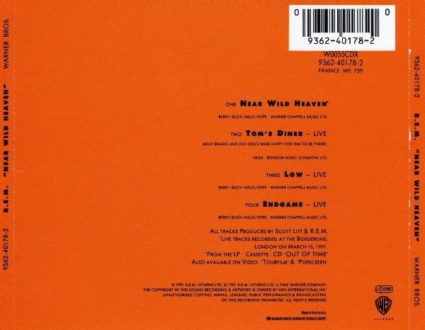R.E.M. - Near Wild Heaven | Warner Bros. Records (9362-40178-2) - 2