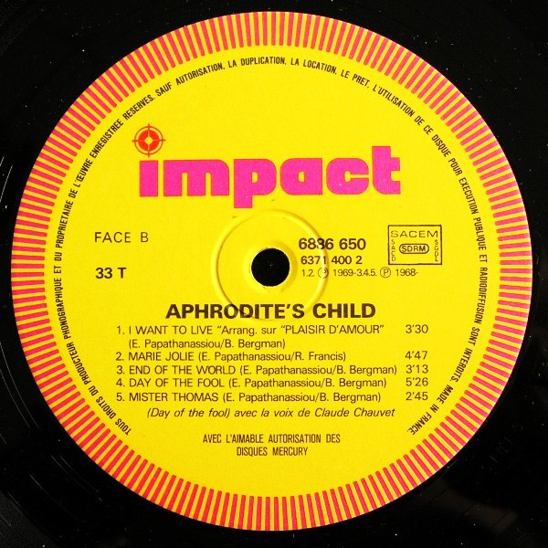 Aphrodite's Child - Aphrodite's Child | Impact (6886 650) - 4 Aphrodite's Child - Aphrodite's Child | Impact (6886 650) - 4