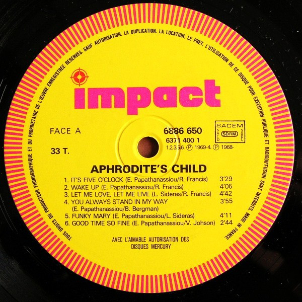 Aphrodite's Child - Aphrodite's Child | Impact (6886 650) - 3 Aphrodite's Child - Aphrodite's Child | Impact (6886 650) - 3