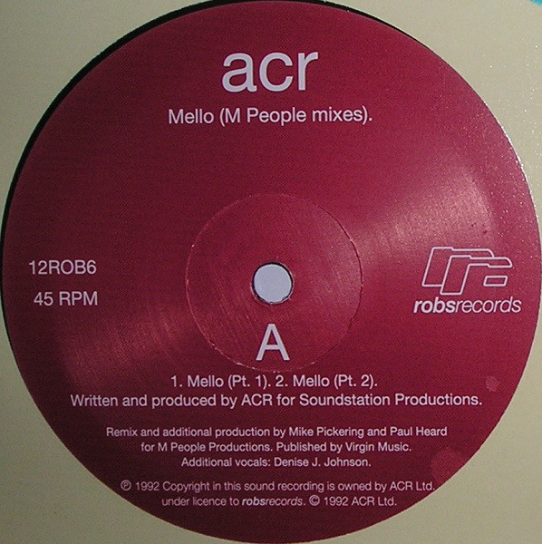 A Certain Ratio - Mello (M-People Mixes) | Robs Records (12 ROB  6)