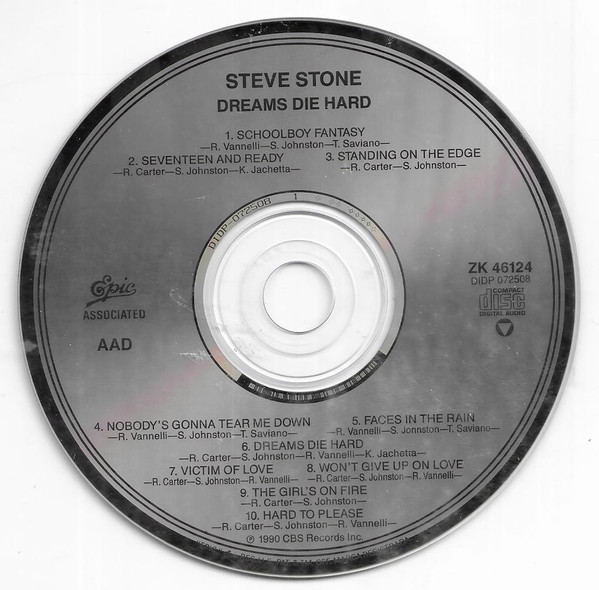 Steve Stone - Dreams Die Hard | Epic (ZK 46124) - 3