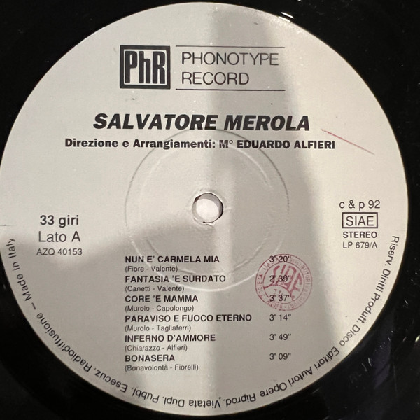 Salvatore Merola - Salvatore Merola | Phonotype Record S.r.l. (LP 679) - 3