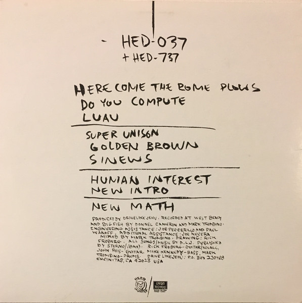 Drive Like Jehu - Yank Crime | Headhunter Records (HED-037) - 2