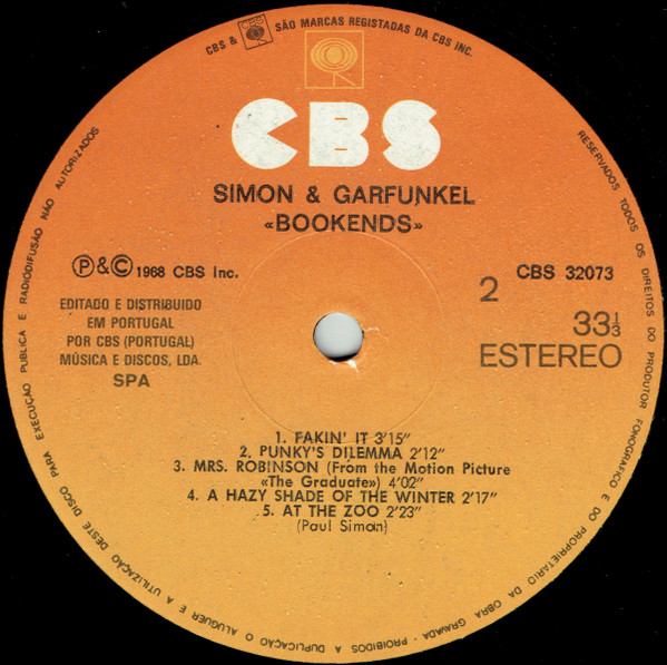 Simon & Garfunkel - Bookends | CBS (32073)