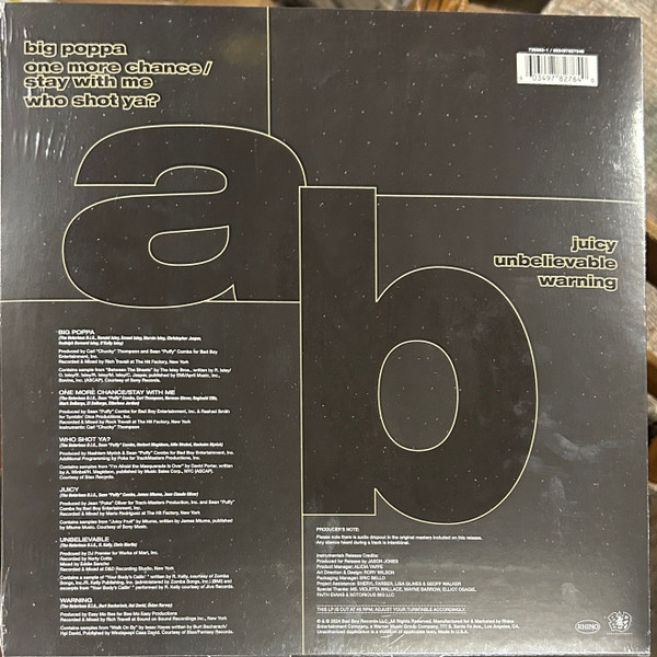Notorious B.I.G. - Ready To Die Instrumentals | Bad Boy Records (726083-1) - 2 Notorious B.I.G. - Ready To Die Instrumentals | Bad Boy Records (726083-1) - 2
