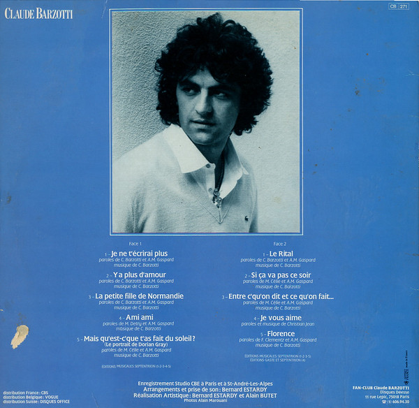 Claude Barzotti - Le Rital | Disques Déesse (DDLX 247) - 3