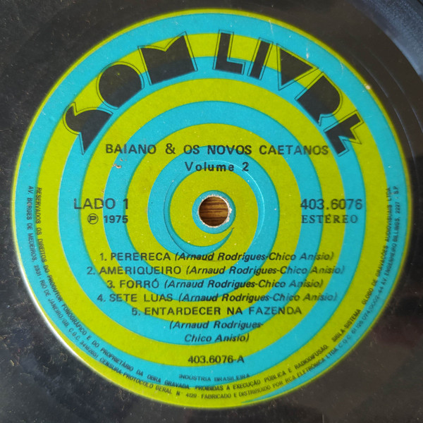Baiano & Os Novos Caetanos - Baiano & Os Novos Caetanos - Volume 2 | Som Livre (403.6076) - 4