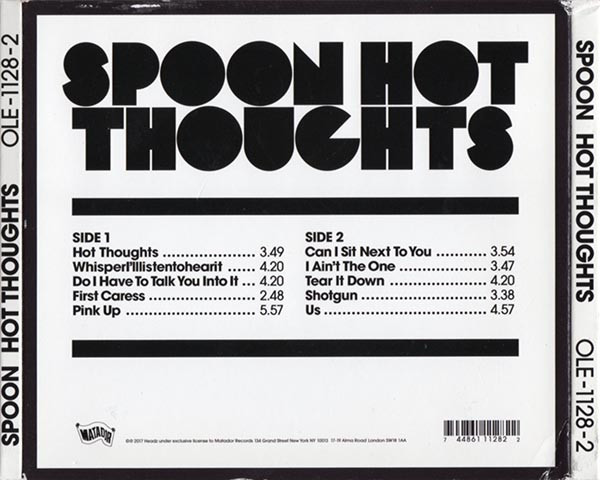 Spoon - Hot Thoughts | Matador (OLE-1128-2) - 2