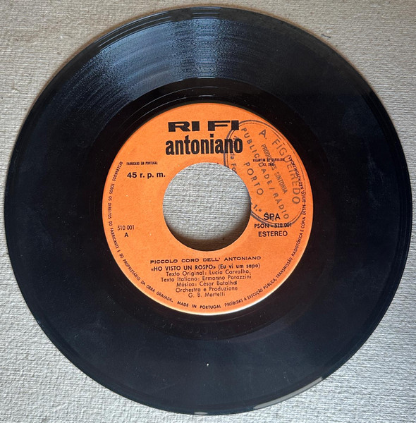 Maria Armanda / Piccolo Coro Dell'Antoniano - Eu Vi Um Sapo / Ho Visto Un Rospo | Rifi (PSON 510001, 510 001) - 3