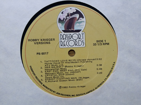 Robby Krieger - Versions | Passport Records (PB 6017) - 3