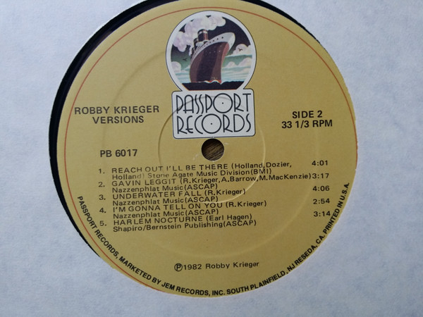 Robby Krieger - Versions | Passport Records (PB 6017) - 4