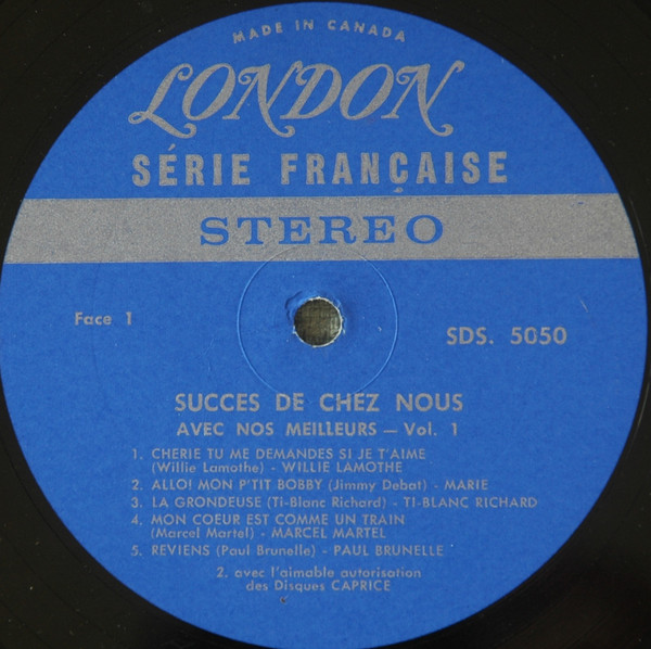 Various - Succès De Chez Nous Avec Nos Meilleurs, Vol.1 | London Records (SDS 5050) - 3 Various - Succès De Chez Nous Avec Nos Meilleurs, Vol.1 | London Records (SDS 5050) - 3