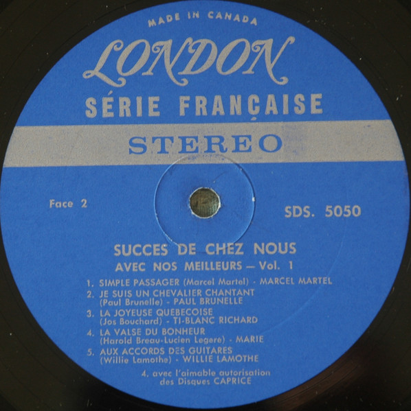 Various - Succès De Chez Nous Avec Nos Meilleurs, Vol.1 | London Records (SDS 5050) - 4 Various - Succès De Chez Nous Avec Nos Meilleurs, Vol.1 | London Records (SDS 5050) - 4