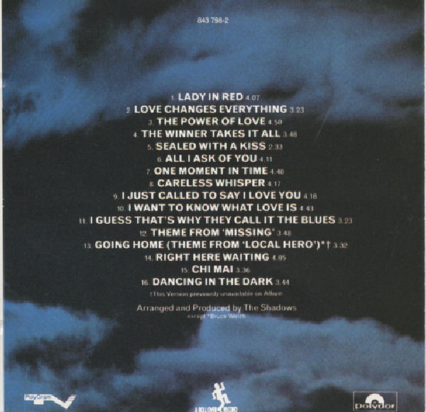 The Shadows - In The Night | PolyGram TV (843 798-2) - 3