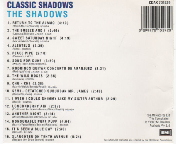 The Shadows - In The Night | PolyGram TV (843 798-2) - 4