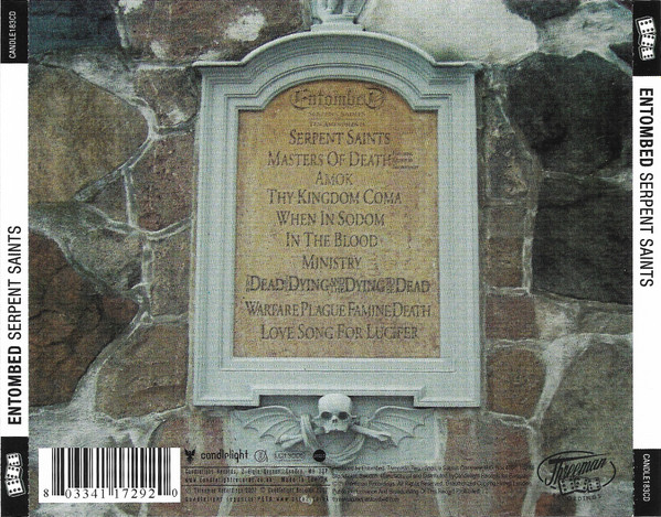 Entombed - Serpent Saints / The Ten Amendments CD | Threeman Recordings (Candle183CD) - 4