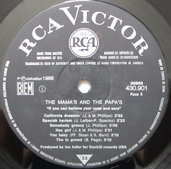 The Mamas & The Papas - If You Can Believe Your Eyes And Ears | RCA Victor (430.901) - 4 The Mamas & The Papas - If You Can Believe Your Eyes And Ears | RCA Victor (430.901) - 4