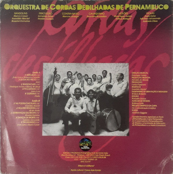 Orquestra De Cordas Dedilhadas De Pernambuco - Cordas Dedilhadas | Som Da Gente (SDG-031/87) - 2