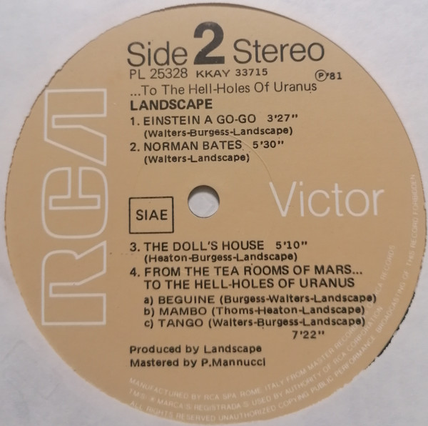 Landscape - From The Tea-Rooms Of Mars .... To The Hell-Holes Of Uranus | RCA (PL 25328) - 4 Landscape - From The Tea-Rooms Of Mars .... To The Hell-Holes Of Uranus | RCA (PL 25328) - 4