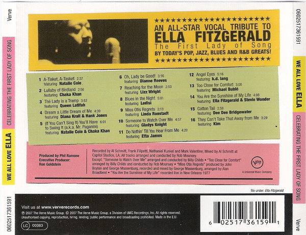 Various - We All Love Ella: Celebrating The First Lady Of Song | Verve Records (0602517361591) - 4