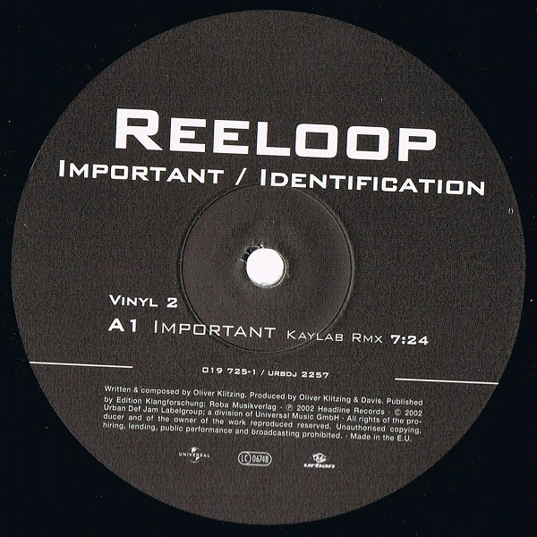 Reeloop - Important / Identification | Universal (019 724-1) - 4