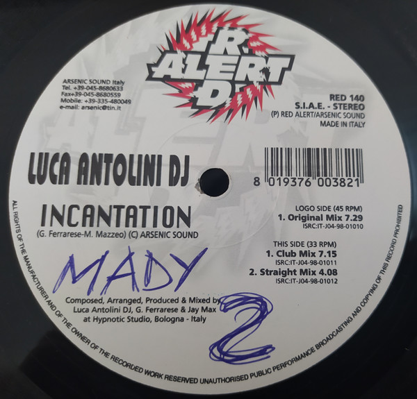 Luca Antolini DJ - Incantation | Red Alert (RED 140)