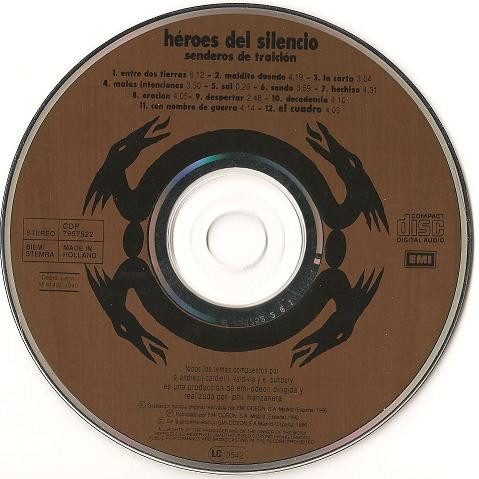 Héroes Del Silencio - Senderos De Traición | EMI (CDP 7957522) - 2