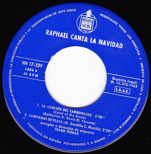 Raphael - Raphael Canta La Navidad | Hispavox (HH 17-339) - 3
