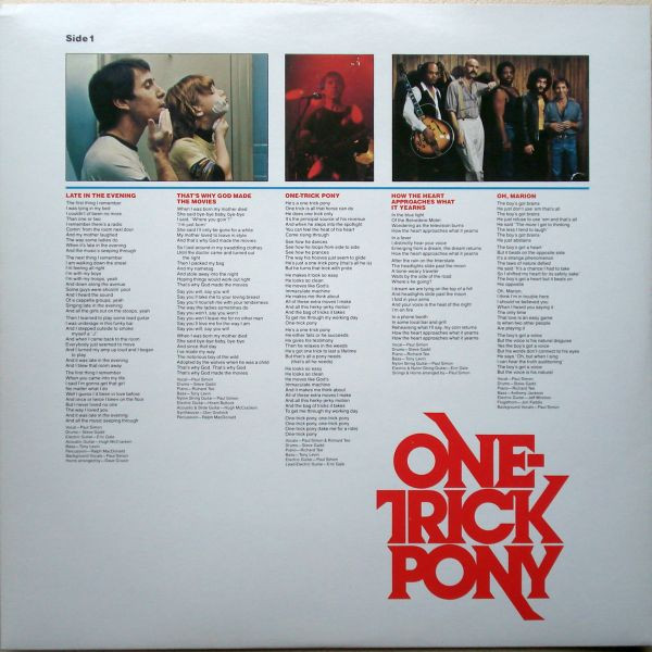 Paul Simon - One-Trick Pony | Warner Bros. Records (WB 56 846) - 3