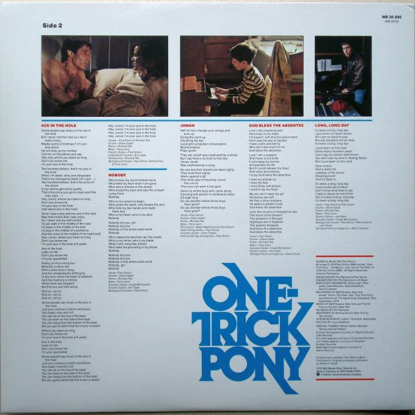 Paul Simon - One-Trick Pony | Warner Bros. Records (WB 56 846) - 4