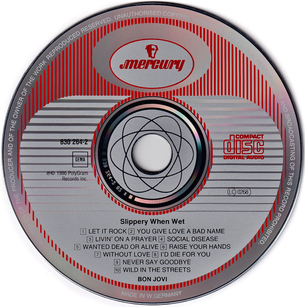 Bon Jovi - Slippery When Wet | Mercury (830 264-2 M-1) - 3 Bon Jovi - Slippery When Wet | Mercury (830 264-2 M-1) - 3
