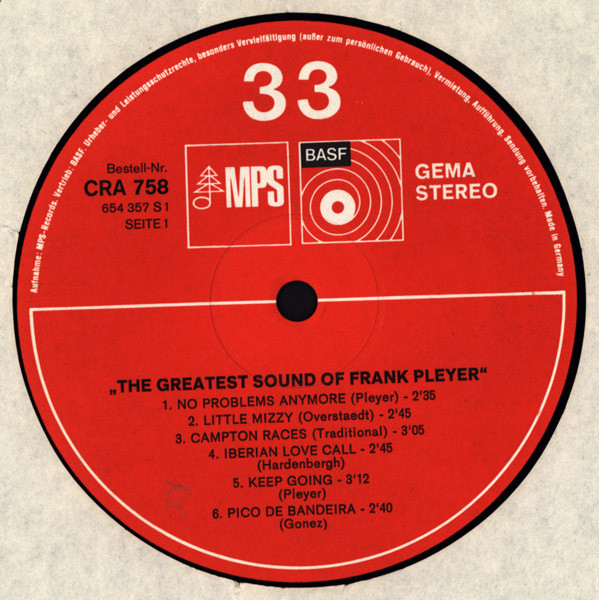 Frank Pleyer - The Greatest Sound Of Frank Pleyer | MPS Records (MPS 14003) - 3 Frank Pleyer - The Greatest Sound Of Frank Pleyer | MPS Records (MPS 14003) - 3