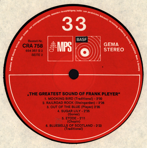 Frank Pleyer - The Greatest Sound Of Frank Pleyer | MPS Records (MPS 14003) - 4 Frank Pleyer - The Greatest Sound Of Frank Pleyer | MPS Records (MPS 14003) - 4