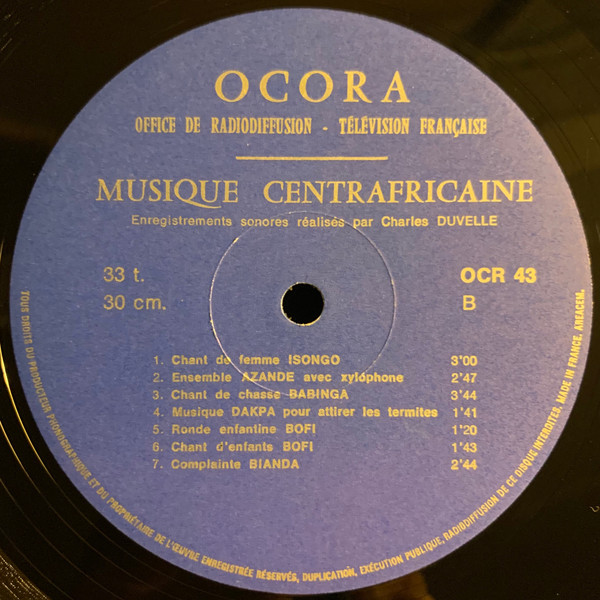 Various - Musique Centrafricaine | Ocora (OCR 43) - 4 Various - Musique Centrafricaine | Ocora (OCR 43) - 4