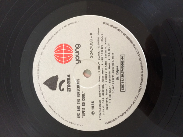 Tex & The Horseheads - Life's So Cool | Enigma Records (304.7030) - 3