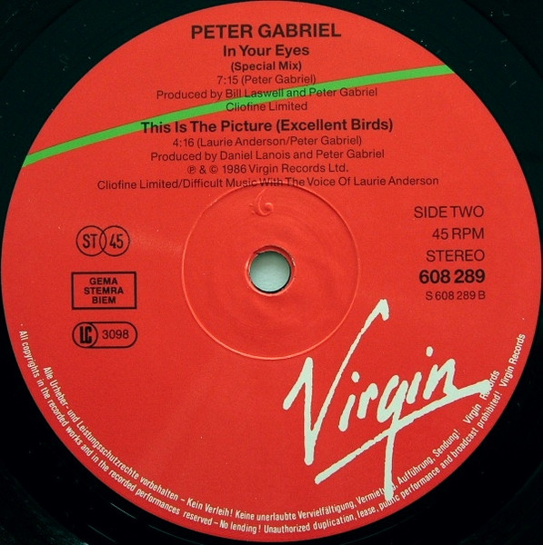 Peter Gabriel , Kate Bush - Don't Give Up | Virgin (608 289) - 4
