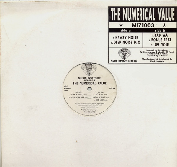 The Numerical Value - Krazy Noise | Music Institute Records (MI71003) - main
