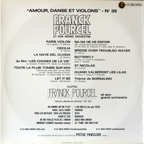 Franck Pourcel Et Son Grand Orchestre - Amour, Danse Et Violons N° 35 | La Voix De Son Maître (2C 062-15552) - 2