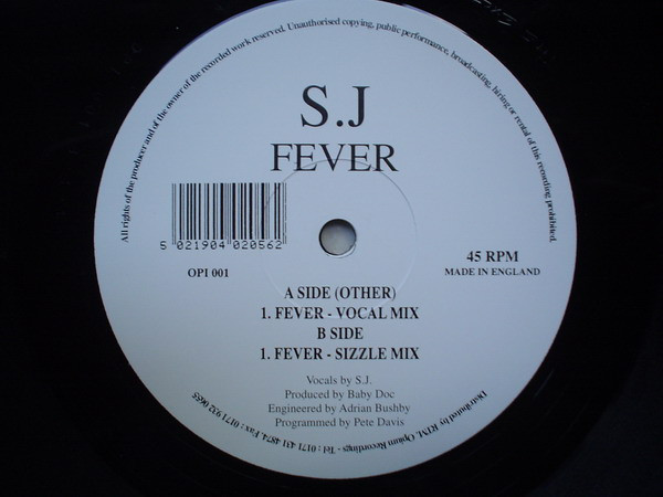 S-J - Fever | Opium Records (OPI 001) - 2