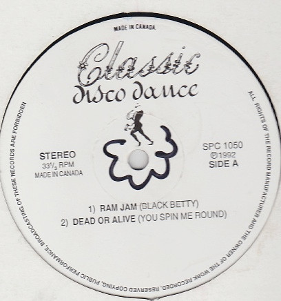 Various - Classic Disco Dance | Classic Disco Dance (SPC 1050) - main Various - Classic Disco Dance | Classic Disco Dance (SPC 1050) - main