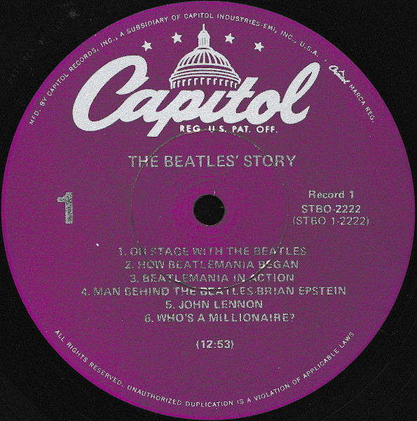 The Beatles - The Beatles' Story | Capitol Records (STBO-2222) - 3