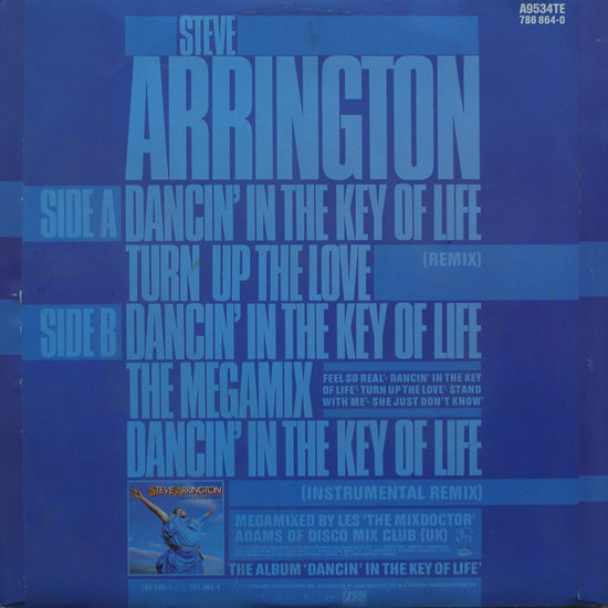 Steve Arrington - Dancin' In The Key Of Life (Megamix) | Atlantic (A 9534 (TE)) - 2 Steve Arrington - Dancin' In The Key Of Life (Megamix) | Atlantic (A 9534 (TE)) - 2