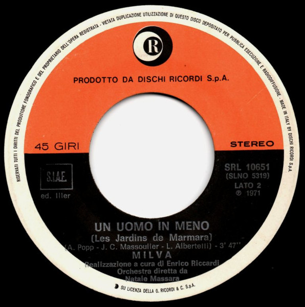 Milva - La Filanda | Ricordi (SRL 10651) - 4