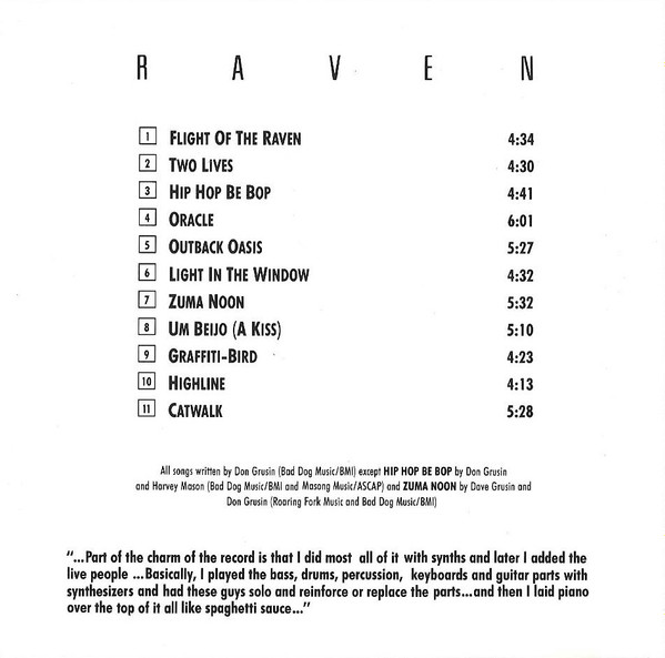 Don Grusin - Raven | GRP (GRP 96022) - 4 Don Grusin - Raven | GRP (GRP 96022) - 4
