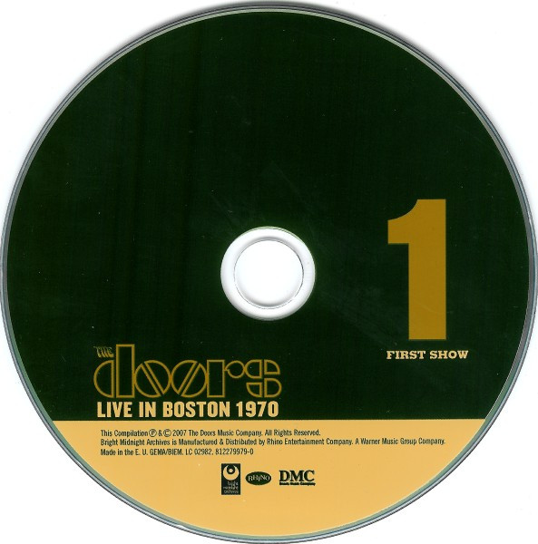The Doors - Live In Boston 1970 | Bright Midnight Records (8122-79979-0) - 3