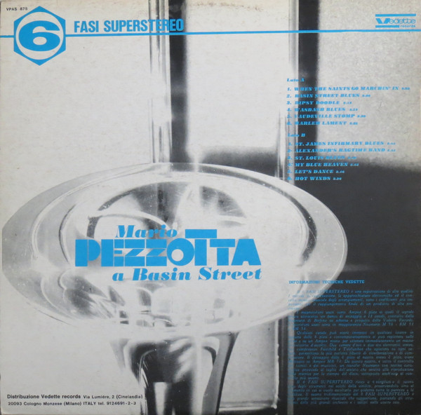 Mario Pezzotta - A Basin Street | Vedette Records (VPAS 875) - 2 Mario Pezzotta - A Basin Street | Vedette Records (VPAS 875) - 2
