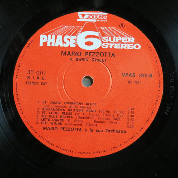 Mario Pezzotta - A Basin Street | Vedette Records (VPAS 875) - 4 Mario Pezzotta - A Basin Street | Vedette Records (VPAS 875) - 4